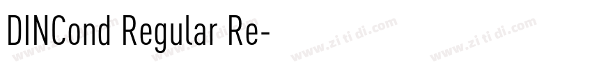 DINCond Regular Re字体转换